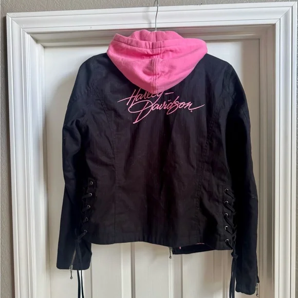 HARLEY DAVIDSON WOMEN'S PINK LABEL 3-IN-1 CASUAL JACKET WITH VEST - Picture 4 of 16